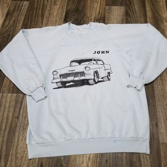 Platinum T's Other - Vintage 80s Chevrolet 1955 Chevy Bel Air Sweatshirt Size XXXL Platinum T's 1986